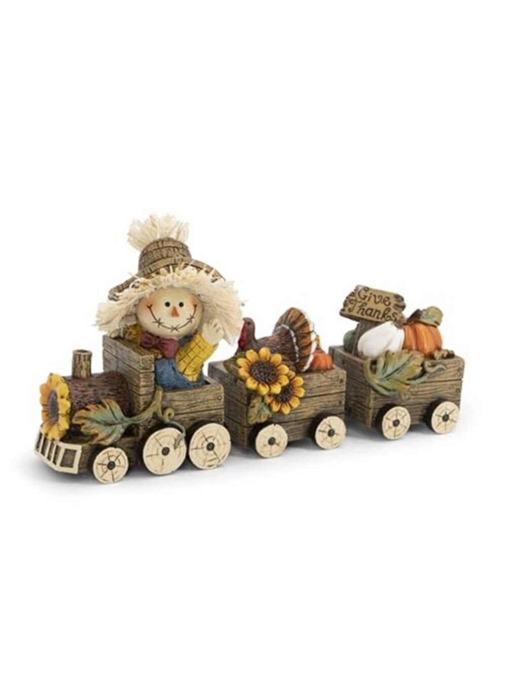 Fall Harvest Scarecrow Train Decoration, Thanksgiving Centerpiece
